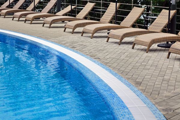 Poolside Hardscaping in Wheaton